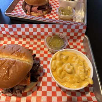 J & L BBQ - We got the brisket sandwich with a jalepeno cheese sausage on it as recommended by the staff. - Barbeque Near Me - Monroe, Washington