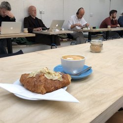 Wood St Coffee - Coffee, croissant, and a pleasant workspace for the hipsters!