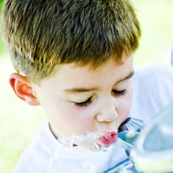 Aqua Perfect - Boy drinking fountain wwater