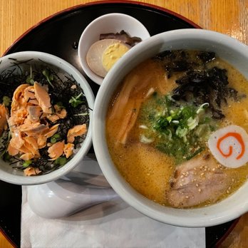 Hokkaido Ramen Santouka - Grilled Salmon Combo with Miso Ramen. - Ramen Near Me - Toronto, Ontario Hokkaido Ramen Santouka - Grilled Salmon Combo with Miso Ramen. - Ramen Near Me - Toronto, Ontario