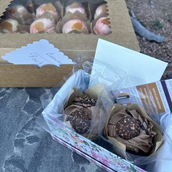 Noley's - Books, Art & Whatnot - Rocher chocolate cupcakes & Peach Bellini cupcakes - a hit of a dessert & hostess gift that I picked up at Noley's for open house party! - Bookstores Near Me - Payson, Arizona Noley's - Books, Art & Whatnot - Rocher chocolate cupcakes & Peach Bellini cupcakes - a hit of a dessert & hostess gift that I picked up at Noley's for open house party! - Bookstores Near Me - Payson, Arizona