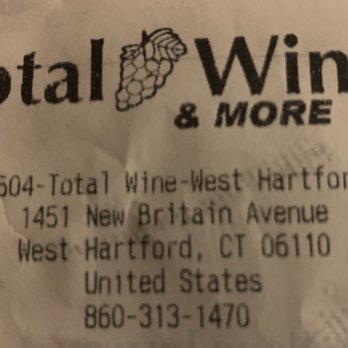 Total Wine & More - Stopped in to restock the nearly depleted Scotland Whiskey  saved for guests & family. - Beer, Wine & Spirits Near Me - West Hartford, Connecticut