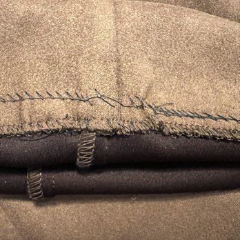 Red Carpet Tailor - Turned up hem with brown thread and a second one with black thread. - Sewing & Alterations Near Me - Dallas, Texas