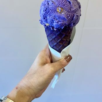 Wanderlust Creamery - Ube malted crunch with ube cone - Ice Cream & Frozen Yogurt Near Me - Costa Mesa, California Wanderlust Creamery - Ube malted crunch with ube cone - Ice Cream & Frozen Yogurt Near Me - Costa Mesa, California
