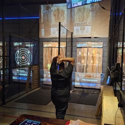 The Mighty Axe - My buddy showing off the proper technique for throwing an axe.