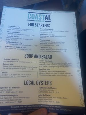 Menu photo 1 Coastal Orange Beach Orange Beach, AL Menu photo 1 Coastal Orange Beach Orange Beach, AL