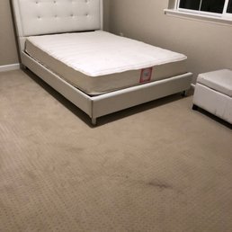 Stained carpet in a brand new house