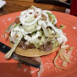 Tacos & Beer - Sope with ground beef