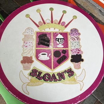Sloan's - Doral - Table with logo - Ice Cream & Frozen Yogurt Near Me - Doral, Florida Sloan's - Doral - Table with logo - Ice Cream & Frozen Yogurt Near Me - Doral, Florida