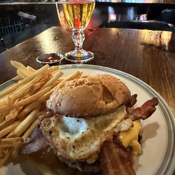 The Clydesdale - Clydes Burger with an egg, bacon and cheese. - New American Near Me - Saint Louis, Missouri The Clydesdale - Clydes Burger with an egg, bacon and cheese. - New American Near Me - Saint Louis, Missouri
