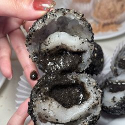 East Harbor Seafood Palace - Fried Black Sesame Balls 黑芝麻煎堆