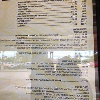 Papa Ole's - Menu - Hawaiian Near Me - Hauula, Hawaii