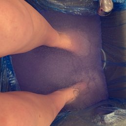 Lavender "jelly" pedicure Lavender "jelly" pedicure