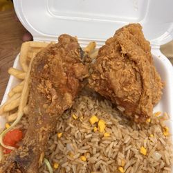 Confianza China - Pollo Frito combo con arroz y papas