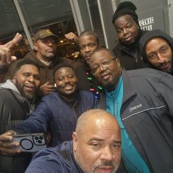 Powell's Barber Shop - Holiday celebration   at Christmas party powells