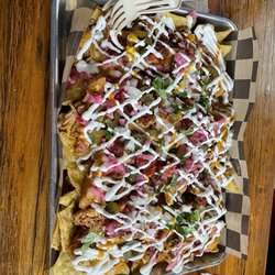 The Midlands Beer Garden - Buffalo chicken nachos