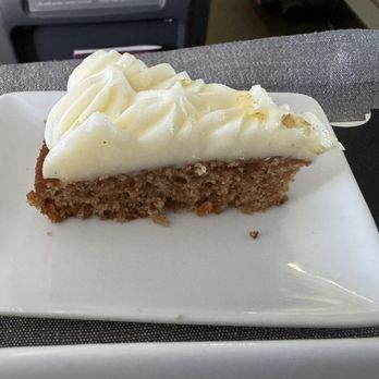 American Airlines - Carrot cake dessert, Business class lunch, Antigua to Miami - Airlines Near Me - Miami, Florida