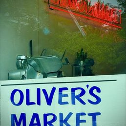 Exterior outside entrance of Oliver's Meat Market - Denver, Colorado Exterior outside entrance of Oliver's Meat Market - Denver, Colorado