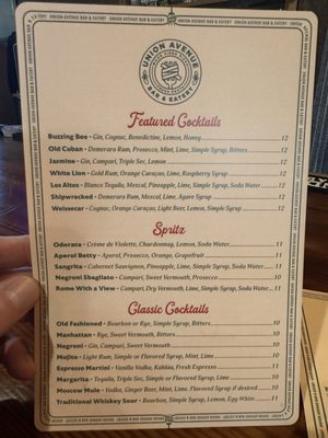 Menu photo 2 Union Avenue Bar and Eatery Fergus Falls, MN