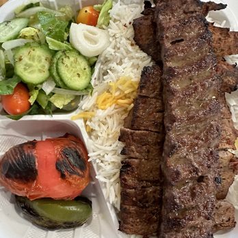 Mediterranean Grill - Soltani and kobideh kebab combo plate - Mediterranean Near Me - Pasadena, California Mediterranean Grill - Soltani and kobideh kebab combo plate - Mediterranean Near Me - Pasadena, California