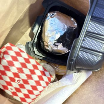 Moe Vegan - Look how amazing my To Go was wrapped! bbq bacon burger & fries w/ tartar sauce & vegan crack the cheese sauce was everything lol - Vegan Near Me - Kent, Washington