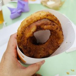 Perfect Buns - Onion rings-half of them was burnt