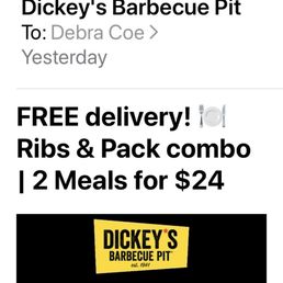 Email of free delivery offer