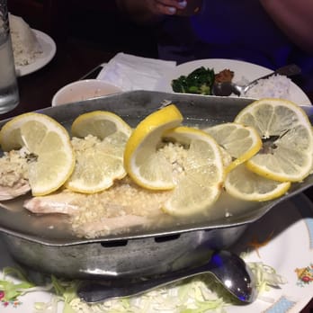 Thai Purple - Sea bass on garlic lemon sauce , delish - Thai Near Me - Alhambra, California Thai Purple - Sea bass on garlic lemon sauce , delish - Thai Near Me - Alhambra, California