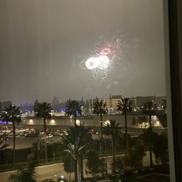 Fireworks display seen from our hotel room