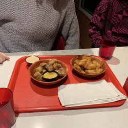 Camp Trippalindee - Fried Cheese Curds Pretzel bites with beer cheese