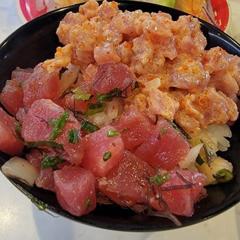 Genki Sushi - Spicy Tuna & Ahi Poke Bowl - Sushi Bars Near Me - Kapolei, Hawaii