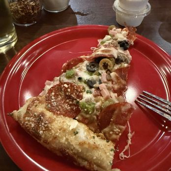 Sweet’s Bar & Grill - Supreme Pizza Butter Parm Garlic crust. Best crust I've had in a long time! - Pizza Near Me - Honor, Michigan Sweet’s Bar & Grill - Supreme Pizza Butter Parm Garlic crust. Best crust I've had in a long time! - Pizza Near Me - Honor, Michigan