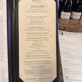 Bernini - Martini menu - Italian Near Me - Tampa, Florida Bernini - Martini menu - Italian Near Me - Tampa, Florida