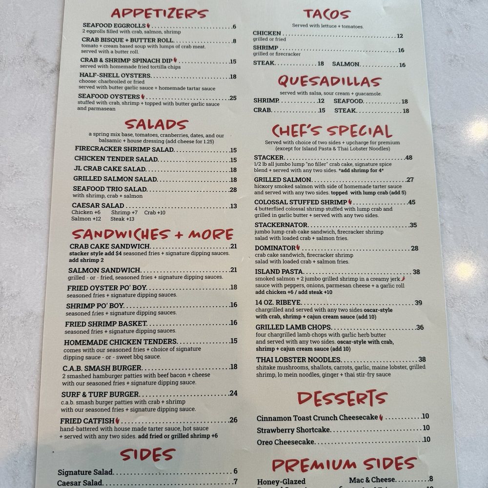 Crab Cab - Menu - Seafood Near Me - Capitol Heights, Maryland
