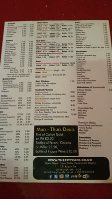 Menu photo 4 The City Cafe Edinburgh, EDH Menu photo 4 The City Cafe Edinburgh, EDH