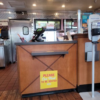Denny's - a restaurant counter with a sign on it - Diners Near Me - Santee, California Denny's - a restaurant counter with a sign on it - Diners Near Me - Santee, California
