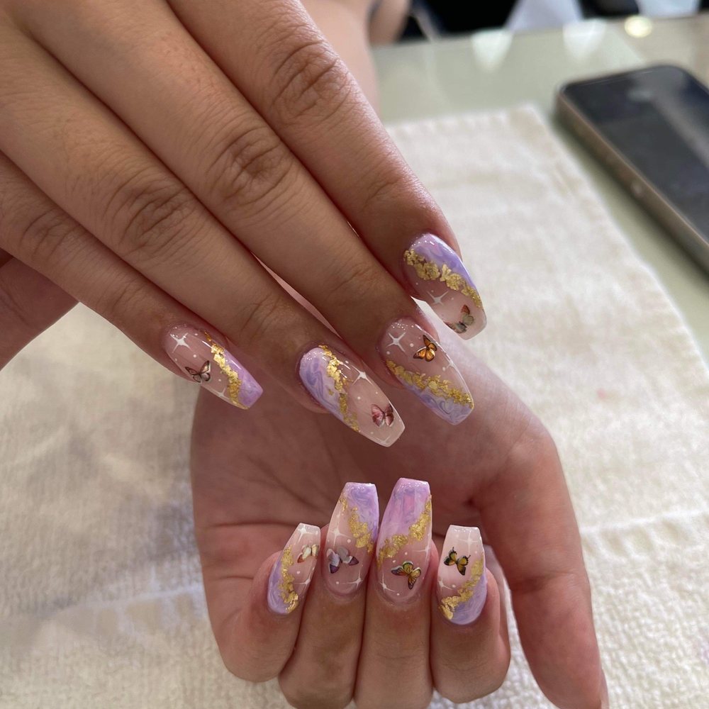 Happy Nails and Spa - acrylic full set manicure - Nail Salons Near Me - Irvine, California