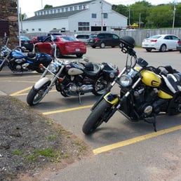 Designated Motorcycle parking. Designated Motorcycle parking.