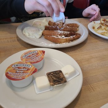 Route 352 Diner - a plate of waffles, two cups of coffee, and a cup of yogurt - Italian Near Me - Brookhaven, Pennsylvania