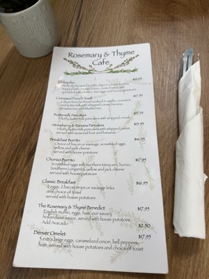 Menu photo 3 Rosemary and Thyme Cafe San Diego, CA