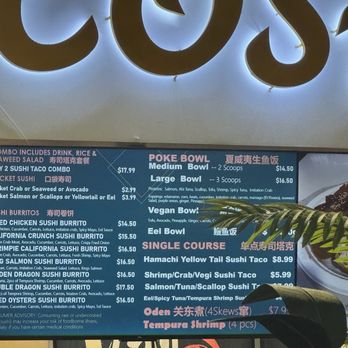 Lucky Tacoshi - Menu - Poke Near Me - West Covina, California