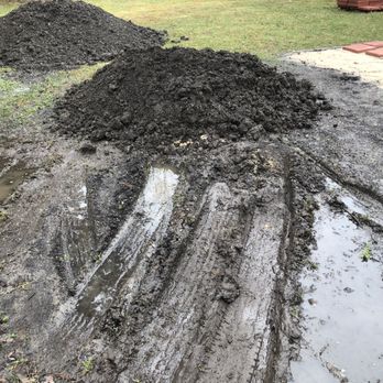 L & V Masonry - Tire marks in my lawn left by delivery. - Masonry/Concrete Near Me - Mastic Beach, New York