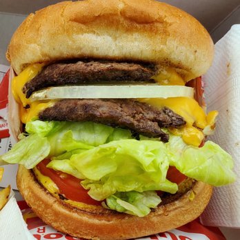 In-N-Out Burger - Doing the Double-Double Cheeseburger via drive-thru. 26 March 2020 - Burgers Near Me - Atascadero, California