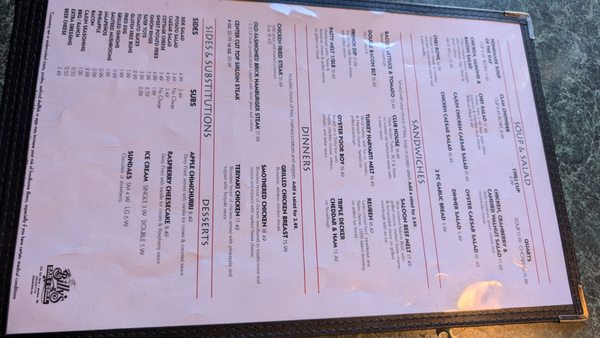 Menu photo 2 Billy's Aberdeen, WA Menu photo 2 Billy's Aberdeen, WA