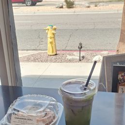 Iced lavender matcha latte Iced lavender matcha latte