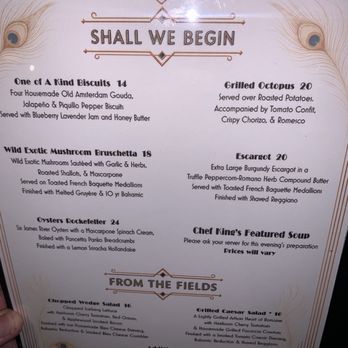 O.A.K. Prime Kitchen and Bar - Menu - Cocktail Bars Near Me - Myrtle Beach, South Carolina