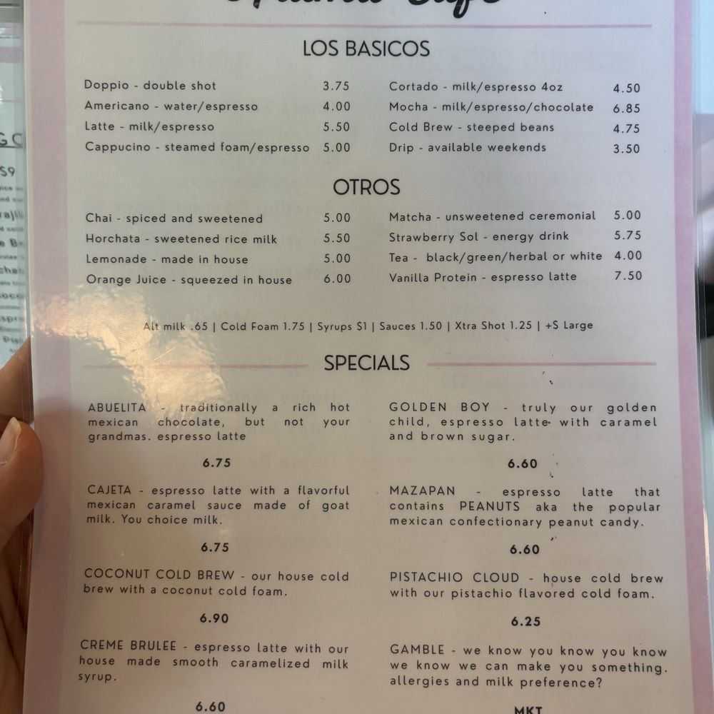 Aruma Cafe - Coffee menu - Desserts Near Me - Tempe, Arizona