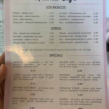 Aruma Cafe - Coffee menu - Desserts Near Me - Tempe, Arizona