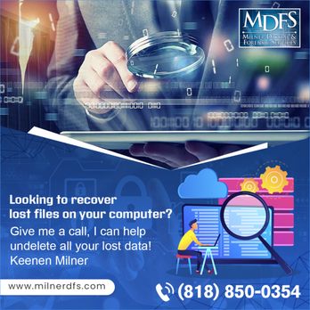 Milner Digital Forensic Services - I can help restore lost files and data on your computer. - IT Services & Computer Repair Near Me - Encino, California Milner Digital Forensic Services - I can help restore lost files and data on your computer. - IT Services & Computer Repair Near Me - Encino, California