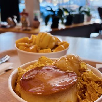 Something Sweet - Caramel Flan Frappé and Mango Frappé - Desserts Near Me - Richmond, British Columbia Something Sweet - Caramel Flan Frappé and Mango Frappé - Desserts Near Me - Richmond, British Columbia